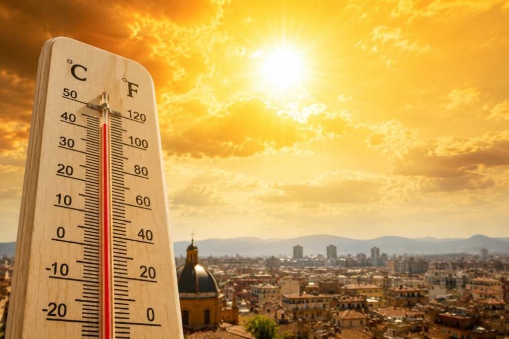 Caldo in Italia ad agosto 2026 con temperature elevate